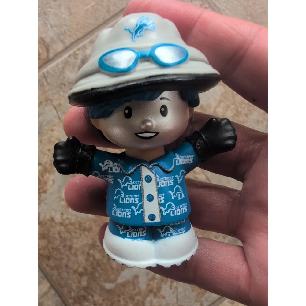 Fisher Price Little People Figure Football One Pride DETROIT LIONS SUPER FAN